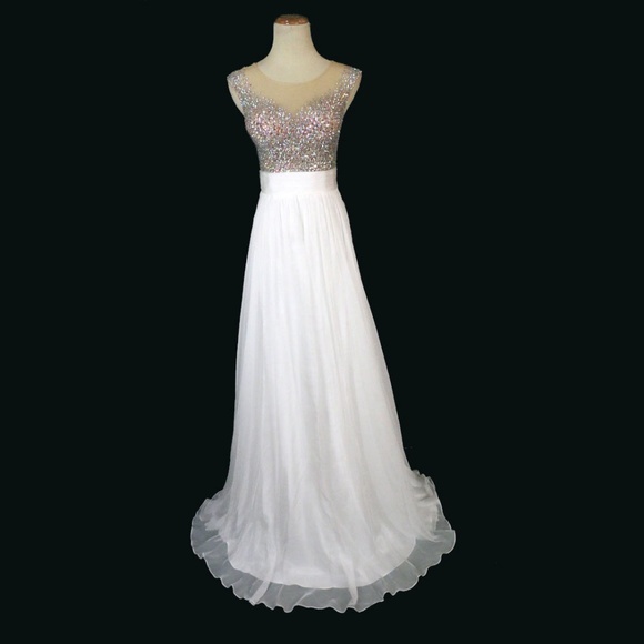 Jovani Dresses & Skirts - NEW Jovani White Beaded Bridal Wedding Women Dress